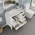 thumbnail image 5 of Eviva Aberdeen 36" Transitional White Bathroom Vanity with White Carrara Quartz Countertop, 5 of 7