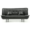 thumbnail image 5 of Glory Furniture Lionel Faux Leather Sleeper Sofa in Black, 5 of 6