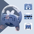 thumbnail image 4 of Milaget Simulation Steering Wheel, 360 degreeComprehensive W/Light Music Small Steering Wheel Blue Round, 4 of 9