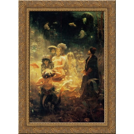 Sadko 20x24 Gold Ornate Wood Framed Canvas Art by Repin, Ilya