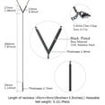 thumbnail image 6 of Silvora Long Necklaces for Women Dainty Drop Bar Pendant Black Y-Necklaces Long Chain Trendy Jewelry Gifts for Sister Granddaughter Birthday Mother's Day, 6 of 6