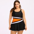 thumbnail image 3 of Two Piece Women‘s Plus Size Tankini Swimsuits Blouson Swim Tank Top With Shorts Modest Bathing Suits, 3 of 9