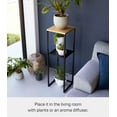 thumbnail image 4 of Yamazaki Home Two-Tier Display and Storage Shelf, Black, Steel + Wood, 4 of 7