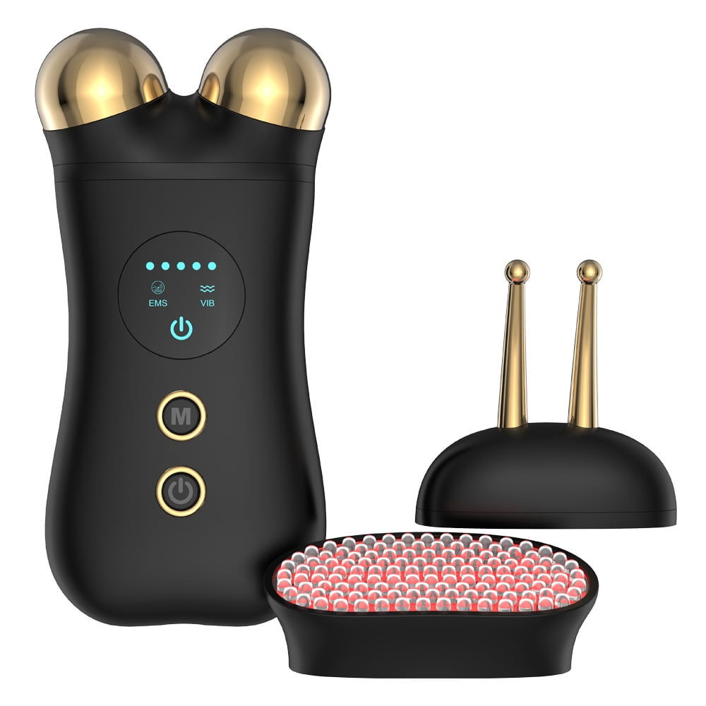 3-in-1 Facial Sculpting and Wellness Kit with Red Light, Gentle Energy Pulses, and Massage Attachments, A Rechargeable At-Home Spa System for a Toned Look