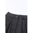 thumbnail image 3 of ABPHQTO Pantalón de pierna recta de cintura alta de pana gris para mujer, 3 of 5