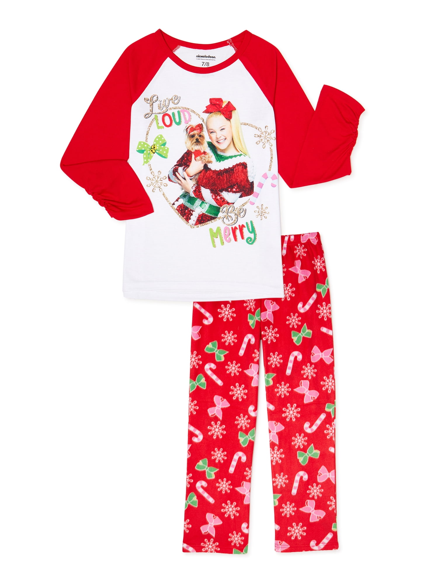 Jojo Siwa Girls Exclusive Long Sleeve Top & Long Pants ,2-Piece Pajama