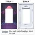 thumbnail image 3 of Yayeee Rocker Switch Wall Plate 2-Gang 4.7"x4.6" Home Decorative Outlet Cover, Night Neon Road, 3 of 6