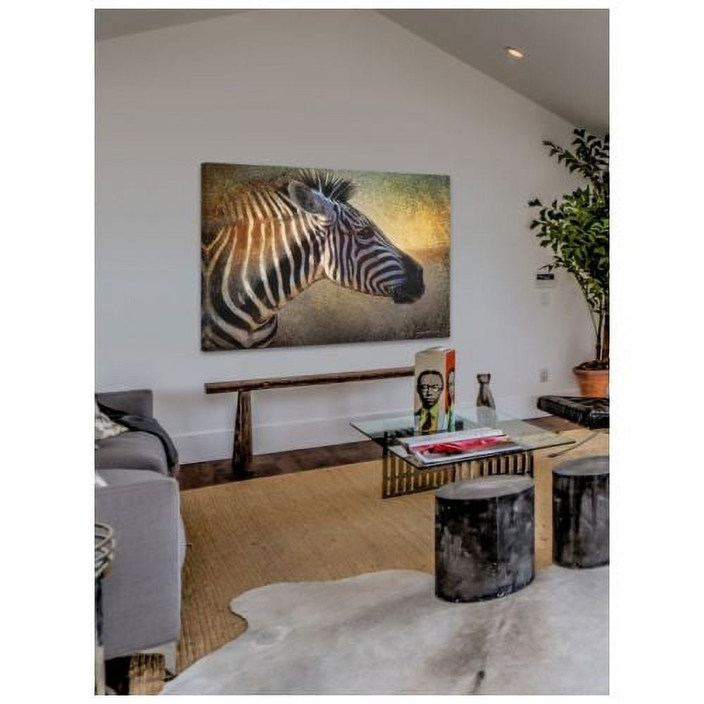 "Zebra Portrait" Painting Print on Wrapped Canvas