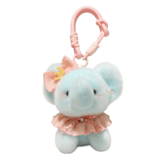Knisume Plush toy keychain plush - Elephant Design Stuffed Pendant, Halloween toys Small Travel Buddy, Cute plushies for Backpack, plush bag charm for Key Ring,Blue