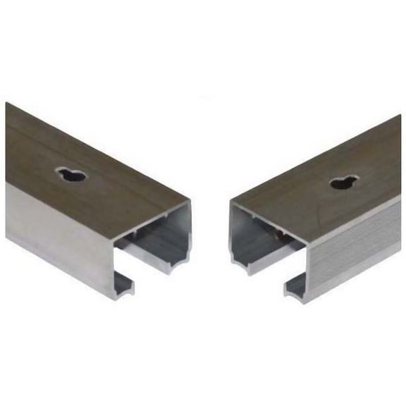 Johnson Hardware Jh100-96 100 Series 96" Aluminum Track For Sliding Doors - Mill Aluminum