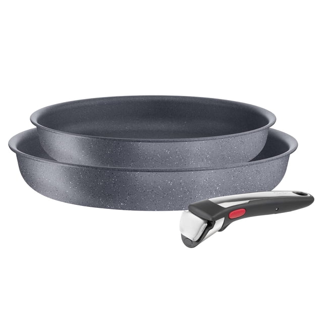 Juego de 3 Piezas Apilable con Mango Removible T-fal Ingenio Grey Stone L7669353