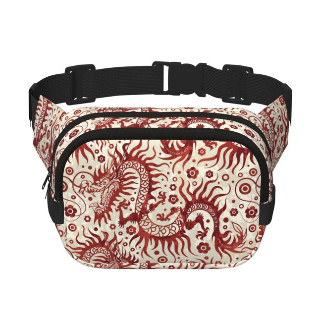 Disketp Dragons1 Riñonera de Doble Capa, Bolsa de Cintura Ajustable para Viajes, Correr y Senderismo, Riñonera Ligera para Hombre y Mujer