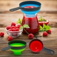 thumbnail image 2 of 3 Pcs Kitchen Collapsible Funnels, Silicone Funnels for Liquid Transfer, Wide Mouth Funnels for Mason Jars, Large Medium, 2 of 10