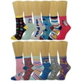 thumbnail image 3 of 12 Pairs Pack Kids Girls Colorful Creative Fun Novelty Design Crew Socks, 3 of 11