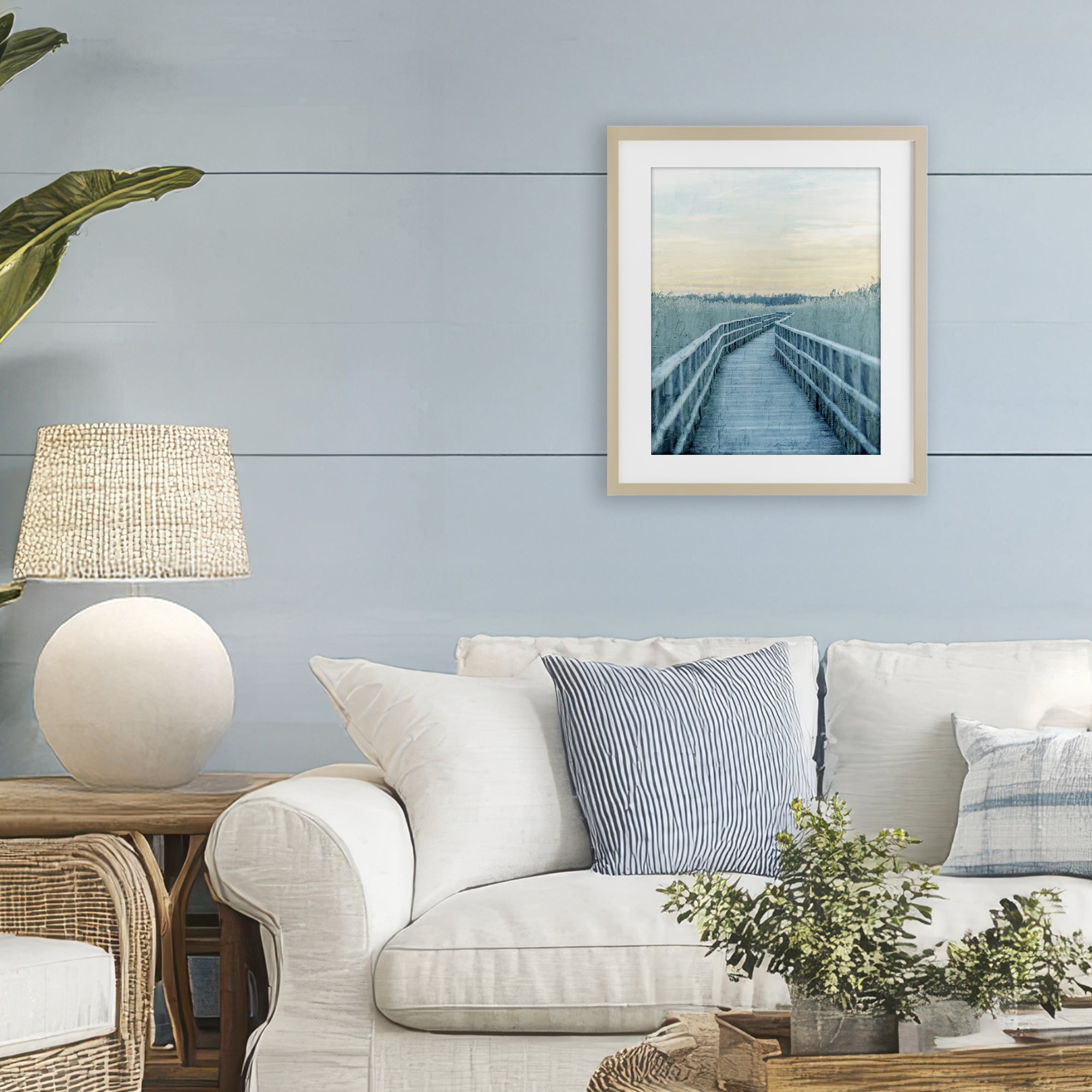 Stupell Industries Wooden Pier Boardwalk Birch Framed Print Under Glass, design by Kim Allen