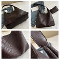 thumbnail image 5 of DGMIOCS Woven Tote Bag for Women with Purse, Fashion Shoulder Hobo Underarm Bags, Large Woven Handmade Work Commuter Day Bags Coffee, 5 of 5
