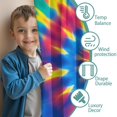 thumbnail image 3 of Blackout Kids Curtains,Rainbow Tie Dye Mandala Pattern Childrens Insulated Curtains Set Of 2,Bedroom Essentials,Toddler Room Decor 52"x63", 3 of 5