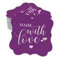 thumbnail image 1 of Inkdotpot Pack Of 100 Real Silver Foil Bracket Shape Paper Tags Made With Love Wedding Favor Hang Tags, 1 of 1