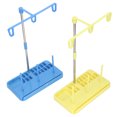 thumbnail image 4 of 2 juegos de soporte para hilo de bordar, Base de plástico estable desmontable, Metal fuerte, soporte para 3 carretes para costura doméstica DIY, 4 of 12