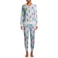 thumbnail image 3 of Disney Mickey Women's All Over Print Long Sleeve Sleep Top, 3 of 6