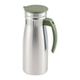 thumbnail image 1 of Jarra de agua fría de acero inoxidable de 1,0 L, recipiente para bebidas para uso diario, resistente a roturas, versátil, de 3,3 x 9 pulgadas con asa Verde, 1 of 8