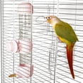 thumbnail image 3 of Scheam Pink Bird Water Dispenser,1 Pack Automatic Water Feeder for Cage,Clear Plastic Parrot Water Drinker with Spring Valve,for Budgie Finch Lovebirds Canary Cockatiel (7.4 fl oz), 3 of 7