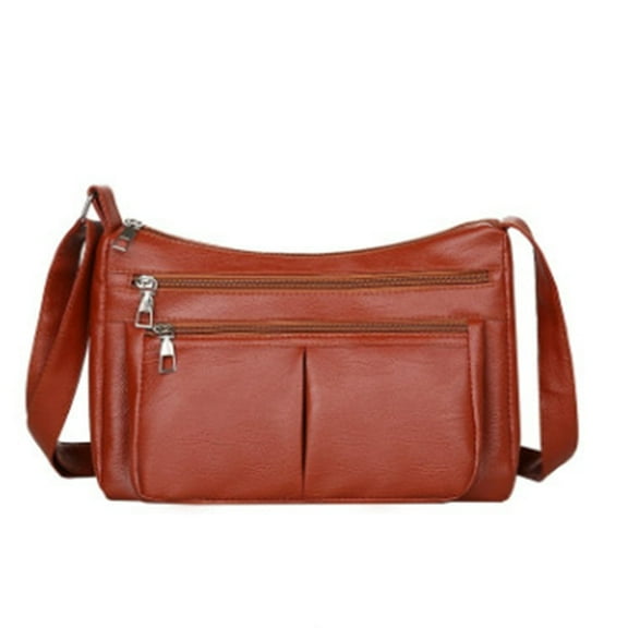 MUSOIE Crossbody Bag for Women Soft Vegan Leather Multi Pockets Shoulder Purses Ladies Pocketbooks