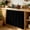 Black, variant on Burnt Orange Cabinet Curtains 10"W x 11"L, Farmhouse Solid Orange Color Modern Art Sink Skirt for Bathroom Kitchen Self Adhesive, Desk Privacy Short Curtain for Shelves Closet Table Storage