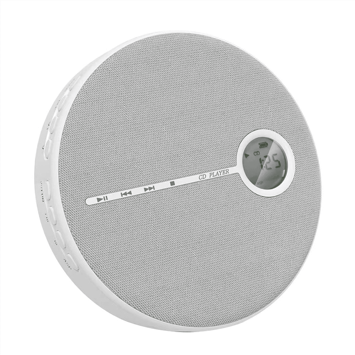 Rechargeable Bluetooth CD Player, Music CD Disc Player for Car/Travel, Home Audio with Stereo Speaker,AUX,USB Gray,1 * CD Player 1 * usb cable,Grey
