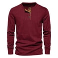 thumbnail image 5 of RUTAYY Men's T-Shirts Corduroy Casual Slim Fit Long Sleeve Tee Shirts Solid Color Basic Tops Business Daily Wear Classic Seaside Tees, 5 of 5