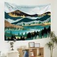 thumbnail image 5 of PBOBRIICH Vintage Green Mountain Tapestry Wall Hanging,Forest Tree Moon Tapestries for Dorm Living Room Bedroom Decor, 5 of 5