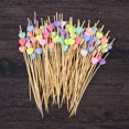 thumbnail image 4 of 100 Pcs 12 cm Cocktail Picks Creative Handmade Heart Shape Bead Appetizer Picks Fruit Toothpicks Party Supplies, 4 of 6