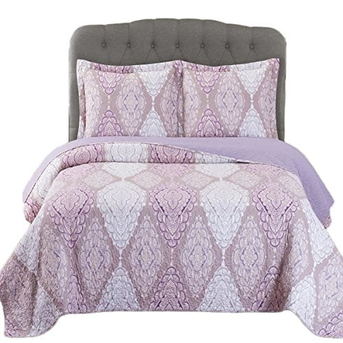 Wholesale Beddings Jewel- King/California King 110x96 Size, Over-Sized Quilt 3pc Set, Luxury Microfiber Printed Coverlet Bedspread Sets