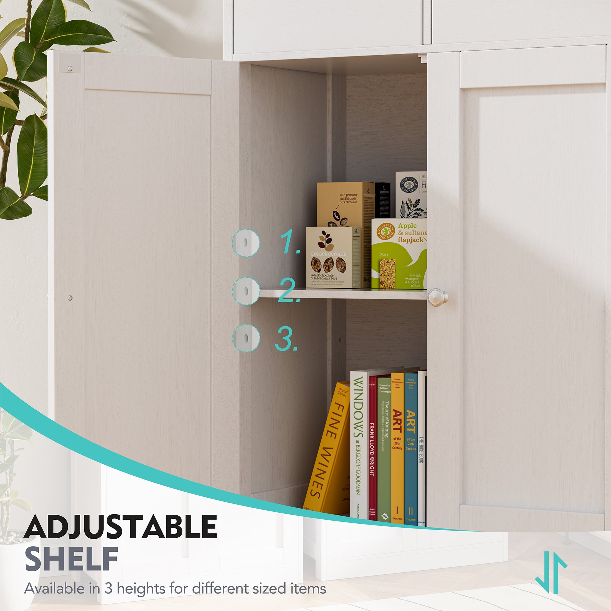 Walsunny Bathroom Storage Cabinets for Floor with 2 Doors 2 Drawers Freestanding Wooden Shelves Organizer Cupboard for Small Spaces Bathroom Living Room Bedroom Entryway White