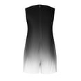 thumbnail image 7 of Tank Top Romper for Women Summer Casual Zip Back Color Print Short Jumpsuit with Pocket Loose Wide Leg Athletic Outfits, Black, L, 7 of 7