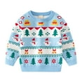 thumbnail image 4 of Baby Toddler Boys Girls Sweater Knit Christmas Sweatshirt Little Kids Pullover Cotton Winter Warm Tops Coat Clothes for Christmas Best Gift Size 1-6T, 4 of 9