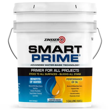5 gal Zinsser 249728 White Smart Prime Water-Based Interior/Exterior Primer/Sealer