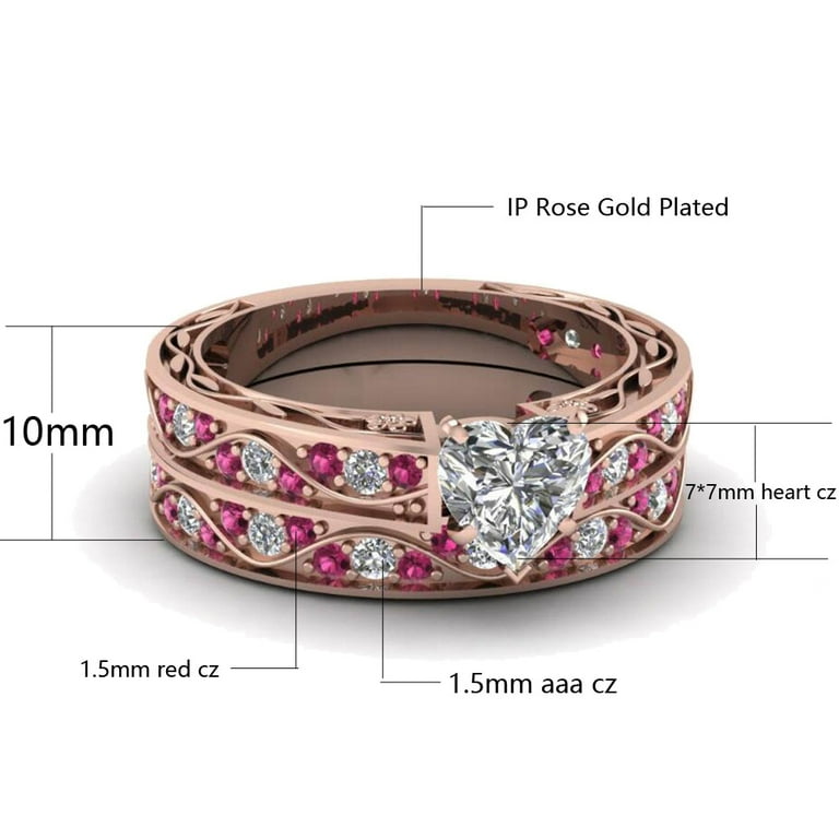 Couple rose hot sale gold ring