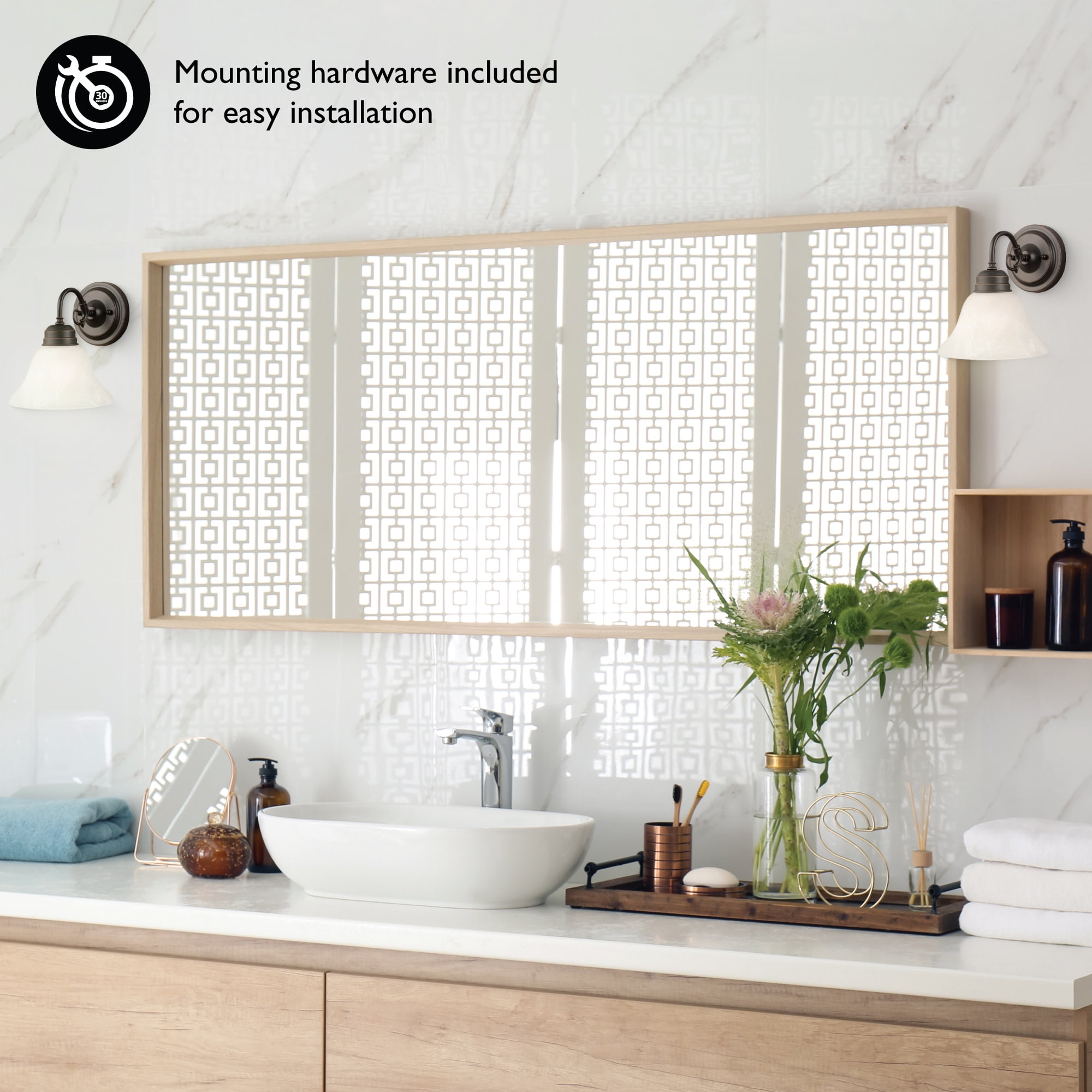 Design House Millbridge 1-Light Dimmable Wall or Vanity Light, Oil Rubbed Bronze