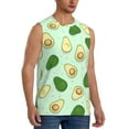 thumbnail image 2 of Kdxio Avocado for Men's Muscle T-shirt,Sleeveless for Workout Running Athletic Gym Lounge Casual, 2 of 7