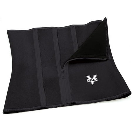 Valeo Slim Belt With Zippers, Black