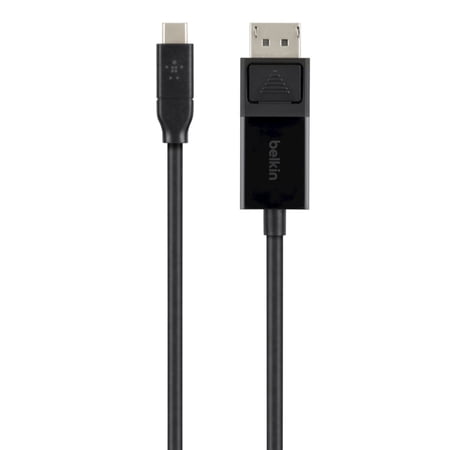 UPC: 0745883779093 | Belkin – Displayport Cable – Type-c (m) To Displayport (m) – 6 Ft – 4k Support – Black