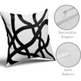 thumbnail image 5 of Black and White Throw Pillow Covers 16x16 Set of 2 Bohemian Minimalist Abstract Line Geometric Decorative Pillows Boho Design Modern Art Pillowcase Cotton Square Cushion Couch Sofa Bed, 5 of 6