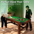 thumbnail image 6 of PRIJESSE 48" Billiards Table, Portable Pool Table, Billiard Table Set Includes Full Set of Balls, 2 Cues & Brush for Family Game Rooms, 6 of 7