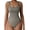 #1 Grey, variant on Women Ribbed Sexy Bodysuit Sleeveless Square Neck Padded Tank Top
