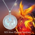thumbnail image 6 of Phoenix necklace gift sterling silver moonstone Irish Celtic knot Phoenix rising pendant necklace women's jewelry mother of January guardian animal necklace, 6 of 6