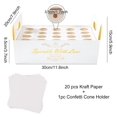 thumbnail image 1 of Soporte de cono de confeti de grano de madera, pétalo de flor seca rosa, decoración de boda para bodas, decoración de fiesta de boda de pueblo, 1 of 4
