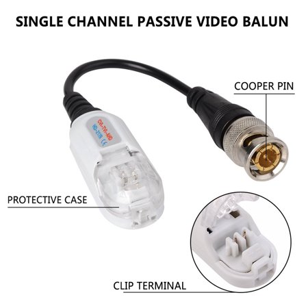 Twisted Pair Video Transceiver - CCTV Video Balun Anti Thunder Twisted Passive Video Transceiver BNC CCTV Accessories 1pair