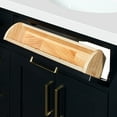 thumbnail image 5 of Ariel Hepburn 37 In. Right Offset Oval Sink Vanity With White Quartz Countertop In Black, 5 of 9