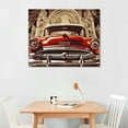 thumbnail image 2 of COMIO  Red Classic Car Route Retro Wood Wall Decor Classic Car Wall Art For Man Cave, Garage or Living Room, 2 of 4
